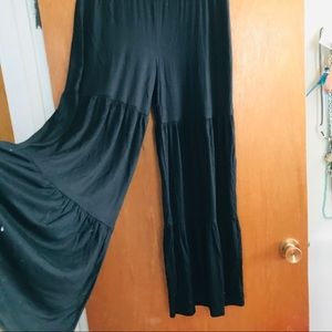 Wide Leg Ruffle Palazzo Pants